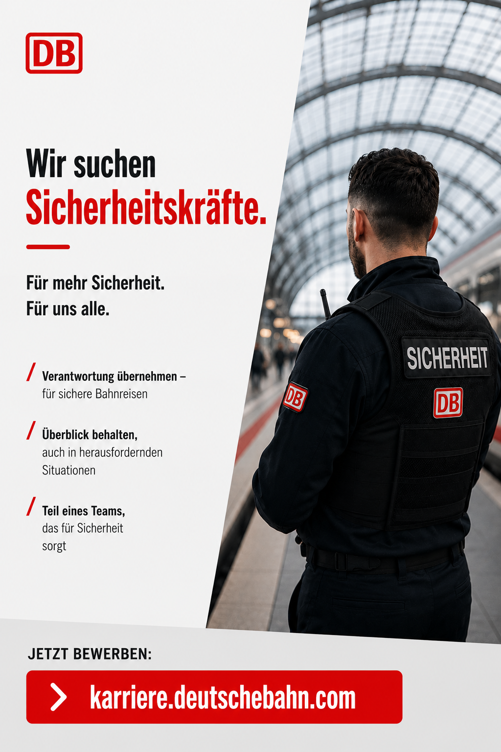 Plakat: Wir suchen Sicherheitskräfte