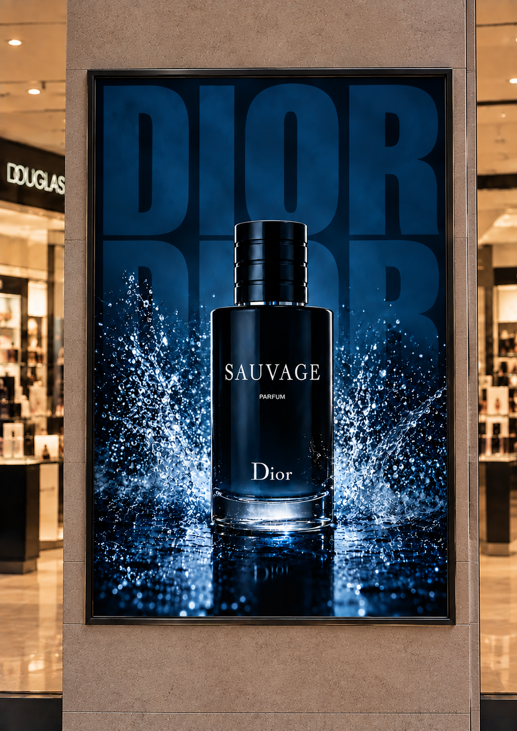 Dior Sauvage Parfum (Plakat im Schaufenster)