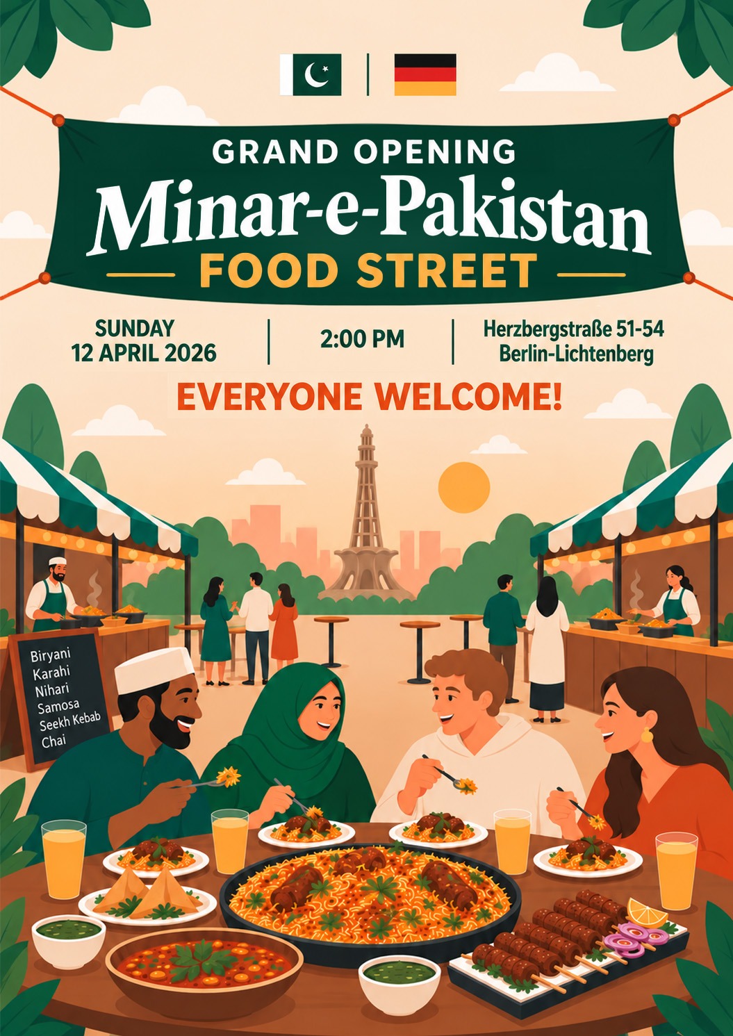 Plakat: Grand Opening Minar-e-Pakistan Food Street